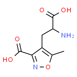ChemSpider 2D Image | 2-amino-3-(3-carboxy-5-methyl-4-isoxazolyl)propionic acid | C8H10N2O5