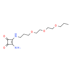 ChemSpider 2D Image | 3-Amino-4-({3-[2-(2-propoxyethoxy)ethoxy]propyl}amino)-3-cyclobutene-1,2-dione | C14H24N2O5