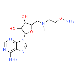 ChemSpider 2D Image | 9-(5-{[2-(Aminooxy)ethyl](methyl)amino}-5-deoxypentofuranosyl)-9H-purin-6-amine | C13H21N7O4
