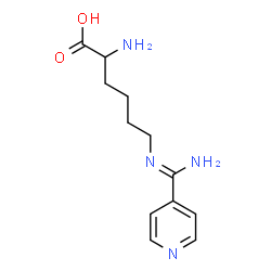 ChemSpider 2D Image | (Z)-N~6~-[Amino(4-pyridinyl)methylene]lysine | C12H18N4O2