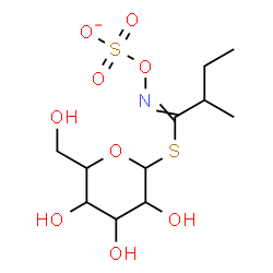ChemSpider 2D Image | 1-S-[2-Methyl-N-(sulfonatooxy)butanimidoyl]-1-thiohexopyranose | C11H20NO9S2