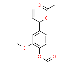ChemSpider 2D Image | 1-(4-Acetoxy-3-methoxyphenyl)-2-propen-1-yl acetate | C14H16O5