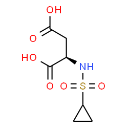 ChemSpider 2D Image | N-(Cyclopropylsulfonyl)-D-aspartic acid | C7H11NO6S