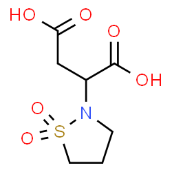 ChemSpider 2D Image | 2-(1,1-Dioxido-1,2-thiazolidin-2-yl)succinic acid | C7H11NO6S