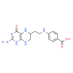 ChemSpider 2D Image | 4-{[2-(2-Amino-4-oxo-1,4,5,6,7,8-hexahydro-6-pteridinyl)ethyl]amino}benzoic acid | C15H18N6O3