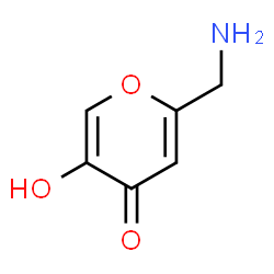 ChemSpider 2D Image | 2-Aminomethyl-5-hydroxy-pyran-4-one | C6H7NO3
