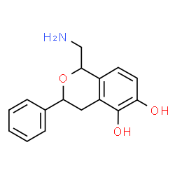ChemSpider 2D Image | 5,6-dihydroxy-3-phenyl-1-aminomethylisochroman | C16H17NO3