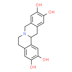 ChemSpider 2D Image | 6H-Dibenzo(a,g)quinolizine-2,3,10,11-tetrol, 5,8,13,13a-tetrahydro- | C17H17NO4