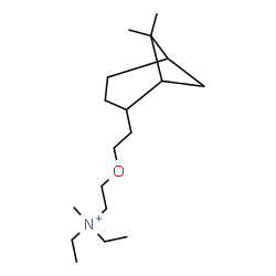 ChemSpider 2D Image | 2-[2-(6,6-Dimethylbicyclo[3.1.1]hept-2-yl)ethoxy]-N,N-diethyl-N-methylethanaminium | C18H36NO