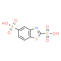 ChemSpider 2D Image | 1,3-Benzothiazole-2,5-disulfonic acid | C7H5NO6S3
