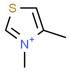 ChemSpider 2D Image | 3,4-Dimethyl-1,3-thiazol-3-ium | C5H8NS