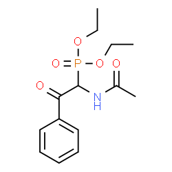 ChemSpider 2D Image | Diethyl (1-acetamido-2-oxo-2-phenylethyl)phosphonate | C14H20NO5P