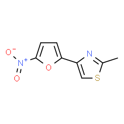 ChemSpider 2D Image | 2-Methyl-4-(5-nitro-2-furyl)-1,3-thiazole | C8H6N2O3S
