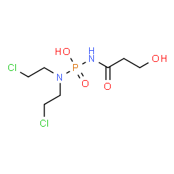 ChemSpider 2D Image | N,N-Bis(2-chloroethyl)-N'-(3-hydroxypropanoyl)phosphorodiamidic acid | C7H15Cl2N2O4P