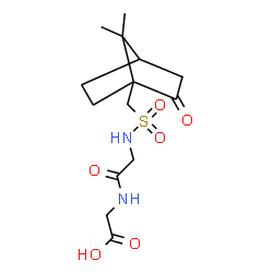 ChemSpider 2D Image | N-{[(7,7-Dimethyl-2-oxobicyclo[2.2.1]hept-1-yl)methyl]sulfonyl}glycylglycine | C14H22N2O6S