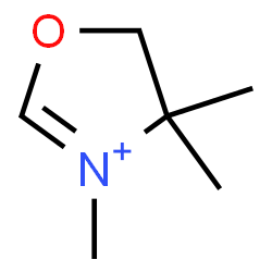 ChemSpider 2D Image | 3,4,4-Trimethyl-4,5-dihydro-1,3-oxazol-3-ium | C6H12NO
