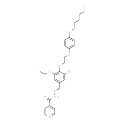 ChemSpider 2D Image | N'-(3-Bromo-5-ethoxy-4-{2-[4-(hexyloxy)phenoxy]ethoxy}benzylidene)isonicotinohydrazide | C29H34BrN3O5