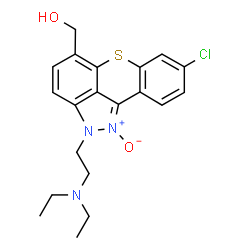 ChemSpider 2D Image | {8-Chloro-2-[2-(diethylamino)ethyl]-1-oxido-2H-thiochromeno[4,3,2-cd]indazol-5-yl}methanol | C20H22ClN3O2S