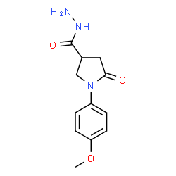 ChemSpider 2D Image | 1-(4-Methoxyphenyl)-5-oxo-3-pyrrolidinecarbohydrazide | C12H15N3O3