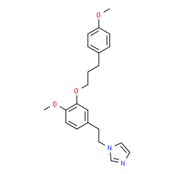 ChemSpider 2D Image | 1-(2-{4-Methoxy-3-[3-(4-methoxyphenyl)propoxy]phenyl}ethyl)-1H-imidazole | C22H26N2O3