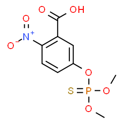 ChemSpider 2D Image | 5-[(Dimethoxyphosphorothioyl)oxy]-2-nitrobenzoic acid | C9H10NO7PS