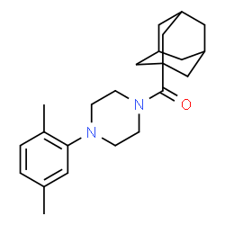 ChemSpider 2D Image | Adamantan-1-yl[4-(2,5-dimethylphenyl)-1-piperazinyl]methanone | C23H32N2O