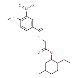 ChemSpider 2D Image | 2-[(2-Isopropyl-5-methylcyclohexyl)oxy]-2-oxoethyl 4-methoxy-3-nitrobenzoate | C20H27NO7
