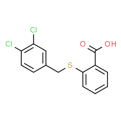 ChemSpider 2D Image | 2-[(3,4-Dichlorobenzyl)sulfanyl]benzoic acid | C14H10Cl2O2S