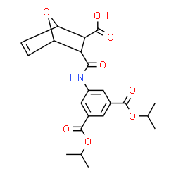 ChemSpider 2D Image | 3-{[3,5-bis(isopropoxycarbonyl)anilino]carbonyl}-7-oxabicyclo[2.2.1]hept-5-ene-2-carboxylic acid | C22H25NO8