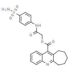 ChemSpider 2D Image | 2-Oxo-2-[(4-sulfamoylphenyl)amino]ethyl 7,8,9,10-tetrahydro-6H-cyclohepta[b]quinoline-11-carboxylate | C23H23N3O5S