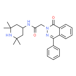 ChemSpider 2D Image | 2-(1-Oxo-4-phenyl-2(1H)-phthalazinyl)-N-(2,2,6,6-tetramethyl-4-piperidinyl)acetamide | C25H30N4O2