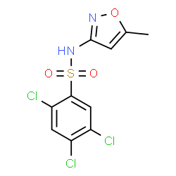 ChemSpider 2D Image | 2,4,5-Trichloro-N-(5-methyl-1,2-oxazol-3-yl)benzenesulfonamide | C10H7Cl3N2O3S