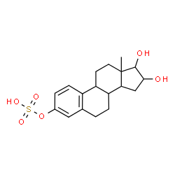 ChemSpider 2D Image | 16,17-Dihydroxyestra-1,3,5(10)-trien-3-yl hydrogen sulfate | C18H24O6S