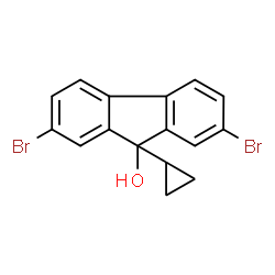 ChemSpider 2D Image | 2,7-Dibromo-9-cyclopropyl-9H-fluoren-9-ol | C16H12Br2O