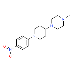 ChemSpider 2D Image | 1-Methyl-4-[1-(4-nitrophenyl)-4-piperidinyl]piperazine | C16H24N4O2
