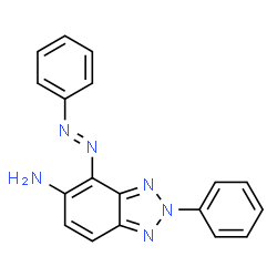 ChemSpider 2D Image | 2-Phenyl-4-[(E)-phenyldiazenyl]-2H-benzotriazol-5-amine | C18H14N6