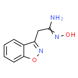 ChemSpider 2D Image | 2-(1,2-Benzoxazol-3-yl)-N'-hydroxyethanimidamide | C9H9N3O2