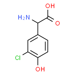 ChemSpider 2D Image | Amino(3-chloro-4-hydroxyphenyl)acetic acid | C8H8ClNO3