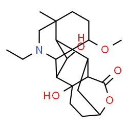 ChemSpider 2D Image | 12-Ethyl-9,19-dihydroxy-17-methoxy-14-methyl-5-oxa-12-azahexacyclo[8.7.2.1~2,6~.0~1,11~.0~3,9~.0~14,18~]icosan-4-one | C22H33NO5