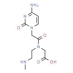 ChemSpider 2D Image | 2-(methylamino)-ethylglycine-carbonylmethylene-cytosine | C11H17N5O4