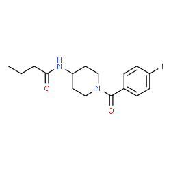 ChemSpider 2D Image | N-[1-(4-Iodobenzoyl)-4-piperidinyl]butanamide | C16H21IN2O2