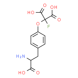 ChemSpider 2D Image | [4-(2-Amino-2-carboxyethyl)phenoxy](fluoro)malonic acid | C12H12FNO7