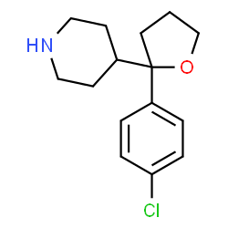 ChemSpider 2D Image | 4-((4-Chlorophenyl)tetrahydro-2-furanyl)piperidine | C15H20ClNO