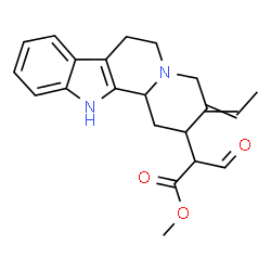 ChemSpider 2D Image | Methyl 2-(3-ethylidene-1,2,3,4,6,7,12,12b-octahydroindolo[2,3-a]quinolizin-2-yl)-3-oxopropanoate | C21H24N2O3