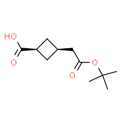 ChemSpider 2D Image | (1s,3s)-3-(2-(tert-butoxy)-2-oxoethyl)cyclobutanecarboxylic acid | C11H18O4