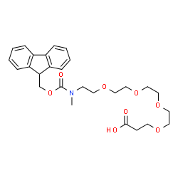 ChemSpider 2D Image | 1-(9H-Fluoren-9-yl)-4-methyl-3-oxo-2,7,10,13,16-pentaoxa-4-azanonadecan-19-oic acid | C27H35NO8