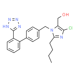 ChemSpider 2D Image | Losartan | C22H23ClN6O