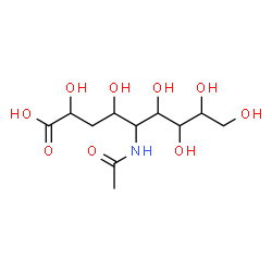 ChemSpider 2D Image | 5-Acetamido-2,4,6,7,8,9-hexahydroxynonanoic acid | C11H21NO9