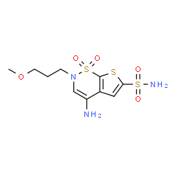ChemSpider 2D Image | 3,4-didehydro-N(4)-deethylbrinzolamide | C10H15N3O5S3
