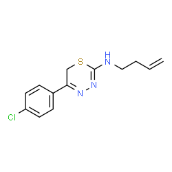 ChemSpider 2D Image | N-(3-Buten-1-yl)-5-(4-chlorophenyl)-6H-1,3,4-thiadiazin-2-amine | C13H14ClN3S